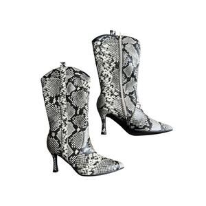 Top Moda Kaylee Snake Pointed Toe Western Boots Sz 7